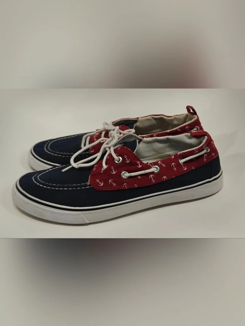 RUE 21 CARBON MENS CASUAL SLIPPER SHOES SIZE 10 ANCHOR DESIGN SUMMER BEACH SHOES